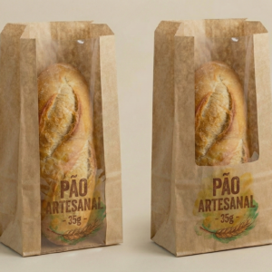 Saco de Papel Kraft com Visor - Linha Premium